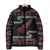 New Zealand Christmas Padded Jacket Meri Kirihimete Silver Fern Knit Style Red Color - Polynesian Pride