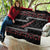 New Zealand Christmas Quilt Meri Kirihimete Silver Fern Knit Style Red Color - Polynesian Pride
