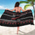 New Zealand Christmas Sarong Meri Kirihimete Silver Fern Knit Style Red Color - Polynesian Pride