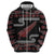 New Zealand Christmas Zip Hoodie Meri Kirihimete Silver Fern Knit Style Red Color - Polynesian Pride