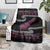 New Zealand Christmas Blanket Meri Kirihimete Silver Fern Knit Style Pink Color - Polynesian Pride