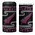 New Zealand Christmas 4 in 1 Can Cooler Tumbler Meri Kirihimete Silver Fern Knit Style Pink Color - Polynesian Pride