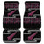 New Zealand Christmas Car Mats Meri Kirihimete Silver Fern Knit Style Pink Color - Polynesian Pride