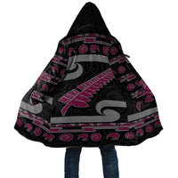 New Zealand Christmas Cloak Meri Kirihimete Silver Fern Knit Style Pink Color - Polynesian Pride