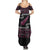 New Zealand Christmas Family Matching Summer Maxi Dress and Hawaiian Shirt Meri Kirihimete Silver Fern Knit Style Pink Color - Polynesian Pride