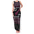 New Zealand Christmas Family Matching Tank Maxi Dress and Hawaiian Shirt Meri Kirihimete Silver Fern Knit Style Pink Color - Polynesian Pride