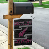 New Zealand Christmas Garden Flag Meri Kirihimete Silver Fern Knit Style Pink Color - Polynesian Pride