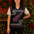 New Zealand Christmas Knitted V-Neck Vest Meri Kirihimete Silver Fern Knit Style Pink Color - Polynesian Pride