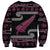 New Zealand Christmas Sweatshirt Meri Kirihimete Silver Fern Knit Style Pink Color - Polynesian Pride