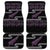 New Zealand Christmas Car Mats Meri Kirihimete Silver Fern Knit Style Purple Color - Polynesian Pride