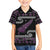 New Zealand Christmas Family Matching Long Sleeve Bodycon Dress and Hawaiian Shirt Meri Kirihimete Silver Fern Knit Style Purple Color - Polynesian Pride