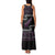 New Zealand Christmas Family Matching Tank Maxi Dress and Hawaiian Shirt Meri Kirihimete Silver Fern Knit Style Purple Color - Polynesian Pride