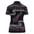 New Zealand Christmas Women Polo Shirt Meri Kirihimete Silver Fern Knit Style Purple Color - Polynesian Pride