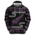 New Zealand Christmas Zip Hoodie Meri Kirihimete Silver Fern Knit Style Purple Color - Polynesian Pride