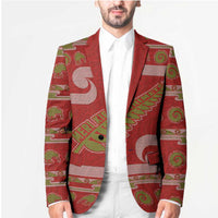 New Zealand Christmas Blazer Meri Kirihimete Silver Fern Knit Style Green Color - Polynesian Pride