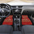 New Zealand Christmas Car Mats Meri Kirihimete Silver Fern Knit Style Green Color - Polynesian Pride