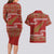 New Zealand Christmas Couples Matching Long Sleeve Bodycon Dress and Hawaiian Shirt Meri Kirihimete Silver Fern Knit Style Green Color - Polynesian Pride
