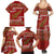 New Zealand Christmas Family Matching Summer Maxi Dress and Hawaiian Shirt Meri Kirihimete Silver Fern Knit Style Green Color - Polynesian Pride