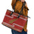 New Zealand Christmas Leather Tote Bag Meri Kirihimete Silver Fern Knit Style Green Color - Polynesian Pride