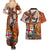 fiji-australia-rugby-couples-matching-summer-maxi-dress-and-hawaiian-shirt-kangaroo-and-palm-tree-orange-tapa-pattern-mix-aboriginal