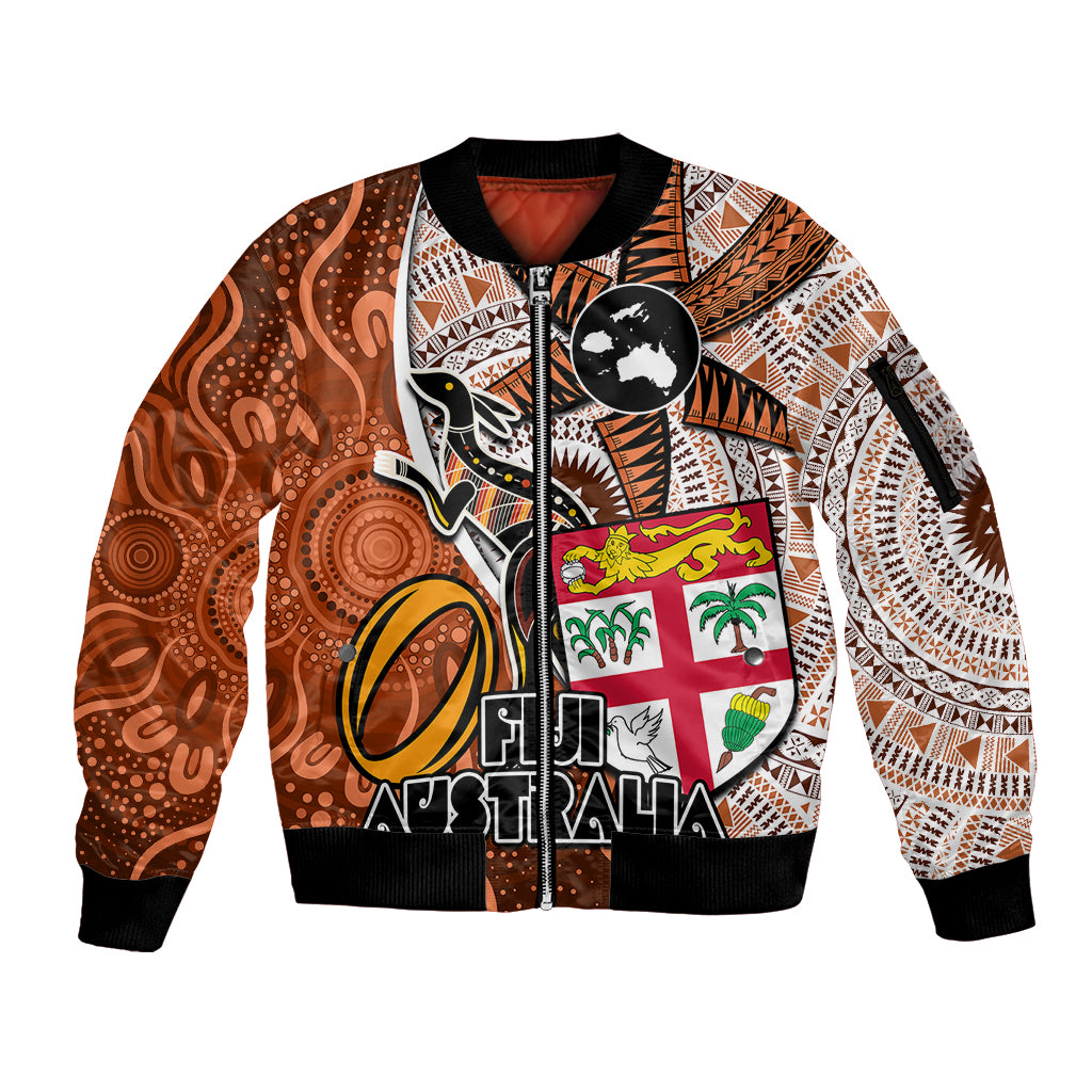 fiji-australia-rugby-sleeve-zip-bomber-jacket-kangaroo-and-palm-tree-orange-tapa-pattern-mix-aboriginal