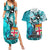 fiji-australia-rugby-couples-matching-summer-maxi-dress-and-hawaiian-shirt-kangaroo-and-palm-tree-blue-tapa-pattern-mix-aboriginal