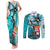 fiji-australia-rugby-couples-matching-tank-maxi-dress-and-long-sleeve-button-shirts-kangaroo-and-palm-tree-blue-tapa-pattern-mix-aboriginal