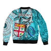 personalised-fiji-australia-rugby-bomber-jacket-kangaroo-and-palm-tree-blue-tapa-pattern-mix-aboriginal