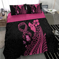 Breast Cancer Awareness Bedding Set Think Pink Polynesian Ribbon and Butterfly