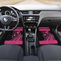 Breast Cancer Awareness Car Mats Think Pink Polynesian Ribbon and Butterfly