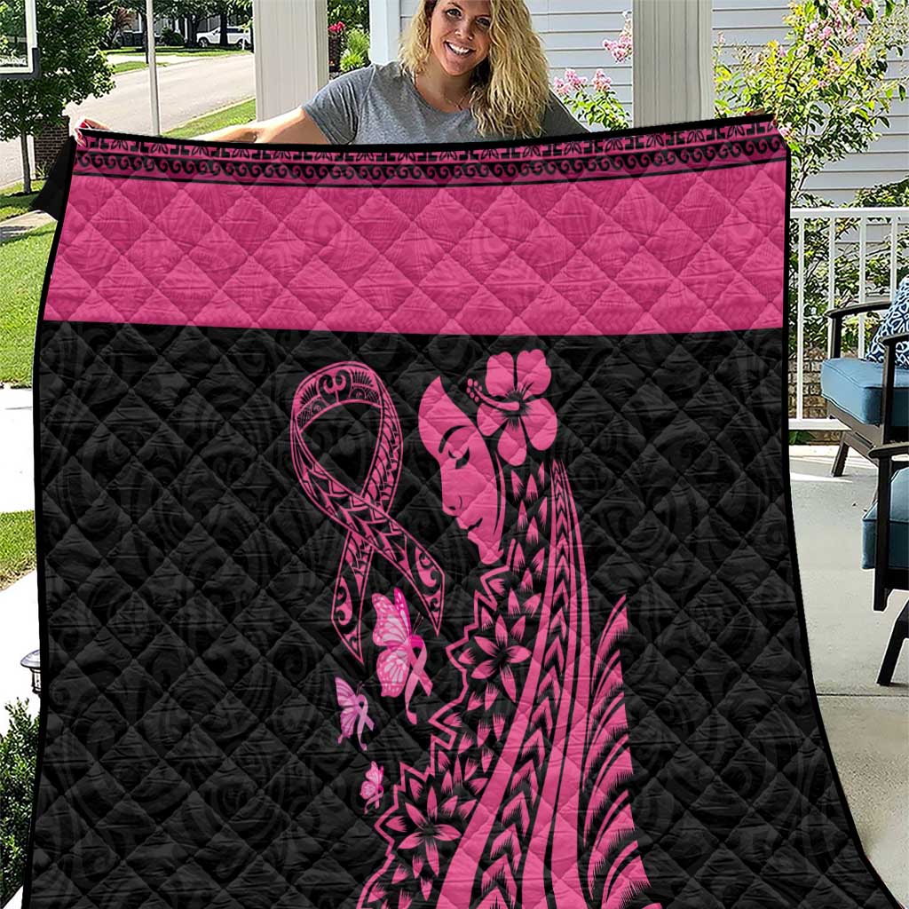 Breast Cancer Awareness Quilt Think Pink Polynesian Ribbon and Butterfly LT03 Pink - Polynesian Pride