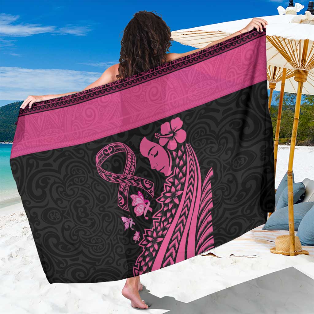 Breast Cancer Awareness Sarong Think Pink Polynesian Ribbon and Butterfly LT03 One Size 44 x 66 inches Pink - Polynesian Pride