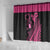 Breast Cancer Awareness Shower Curtain Think Pink Polynesian Ribbon and Butterfly