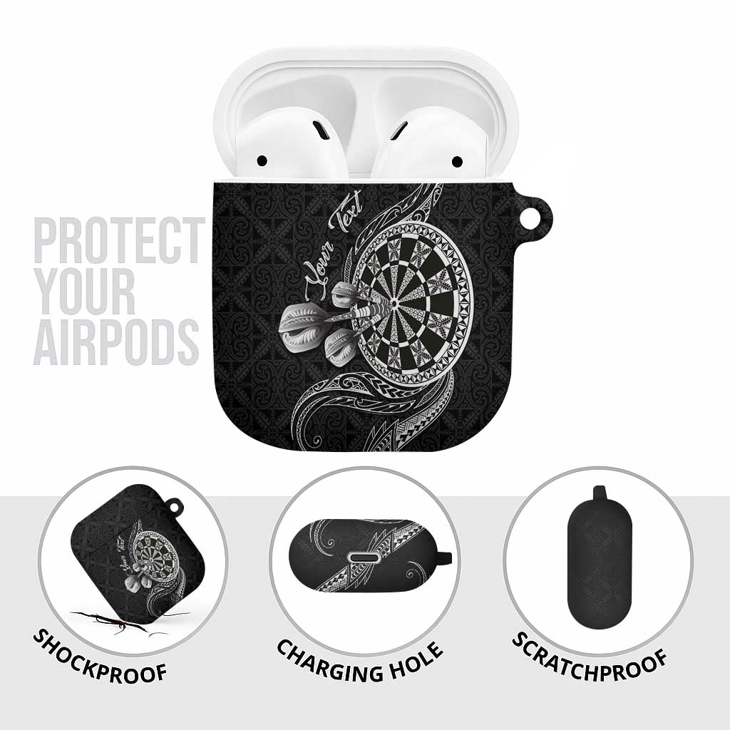 Personalised Niue Darts Masters AirPods Case Tribal Hiapo Dartboard - Polynesian Pride
