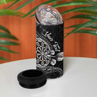 Personalised Niue Darts Masters 4 in 1 Can Cooler Tumbler Tribal Hiapo Dartboard - Polynesian Pride