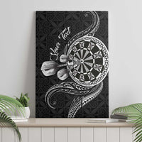 Personalised Niue Darts Masters Canvas Wall Art Tribal Hiapo Dartboard - Polynesian Pride
