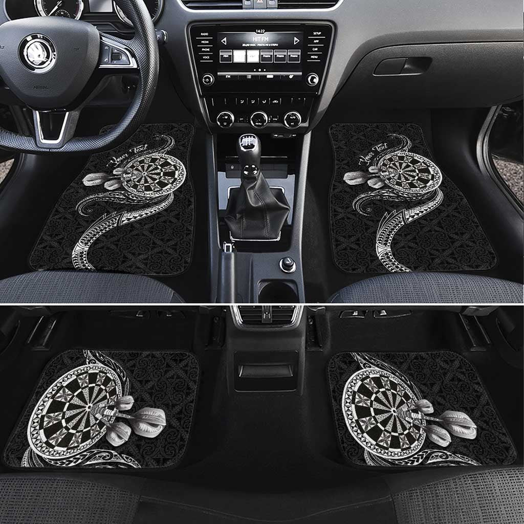 Personalised Niue Darts Masters Car Mats Tribal Hiapo Dartboard - Polynesian Pride