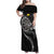 Personalised Niue Darts Masters Family Matching Off Shoulder Maxi Dress and Hawaiian Shirt Tribal Hiapo Dartboard - Polynesian Pride