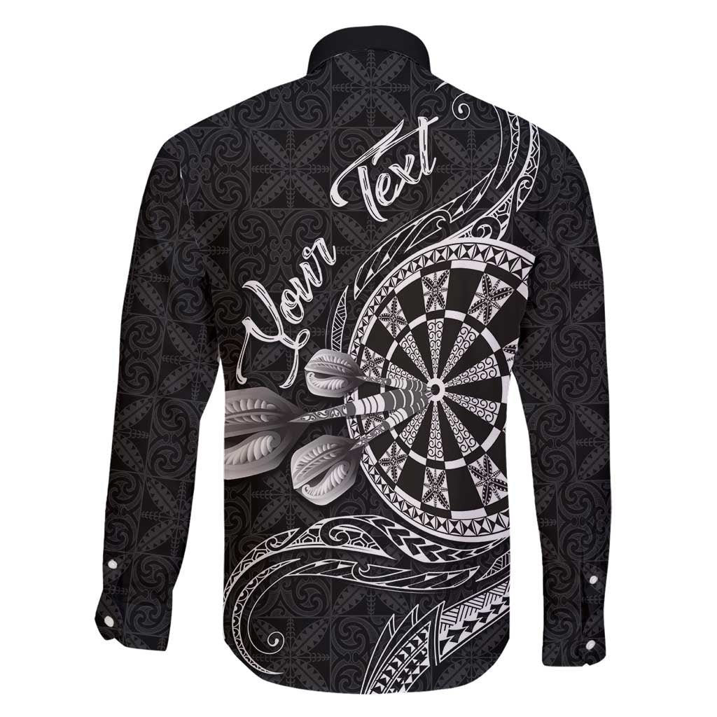 Personalised Niue Darts Masters Family Matching Off Shoulder Short Dress and Hawaiian Shirt Tribal Hiapo Dartboard - Polynesian Pride