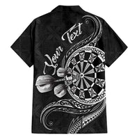 Personalised Niue Darts Masters Family Matching Puletasi and Hawaiian Shirt Tribal Hiapo Dartboard - Polynesian Pride