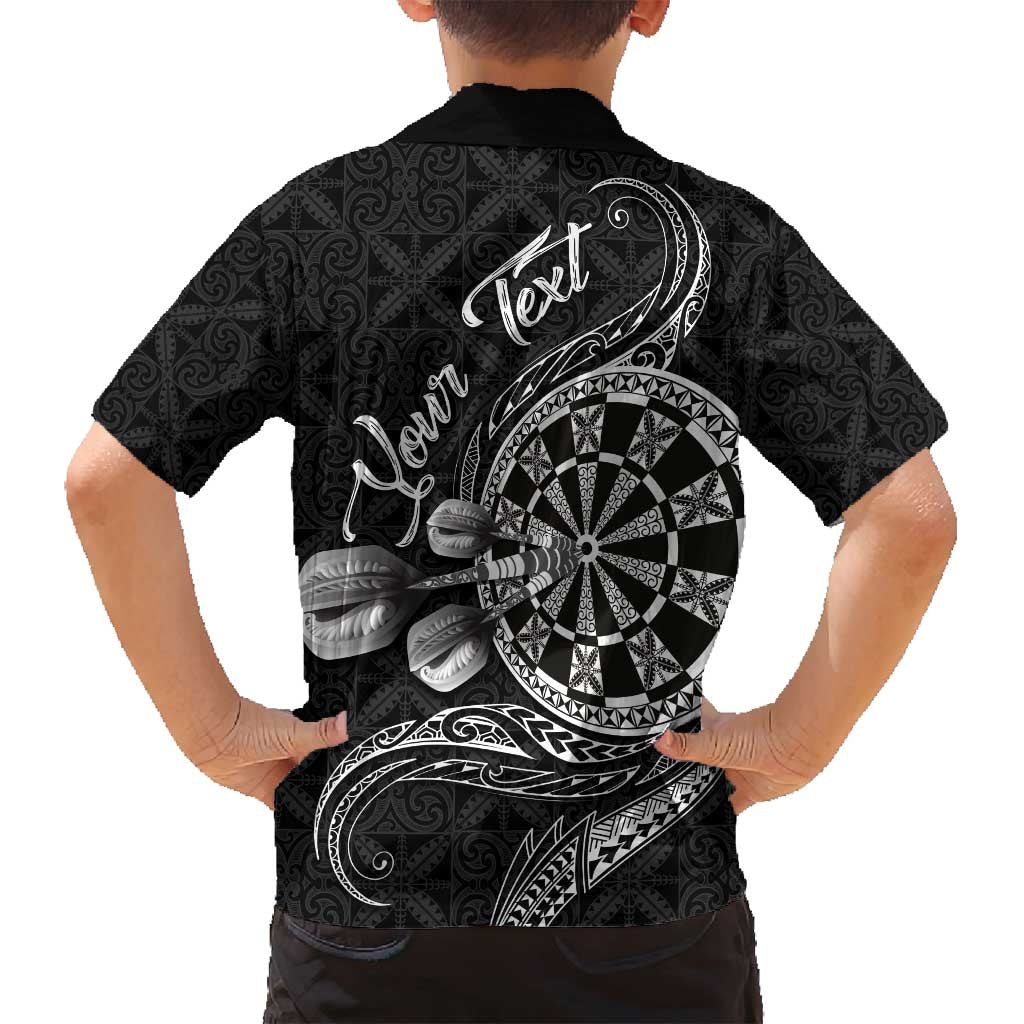 Personalised Niue Darts Masters Family Matching Tank Maxi Dress and Hawaiian Shirt Tribal Hiapo Dartboard - Polynesian Pride