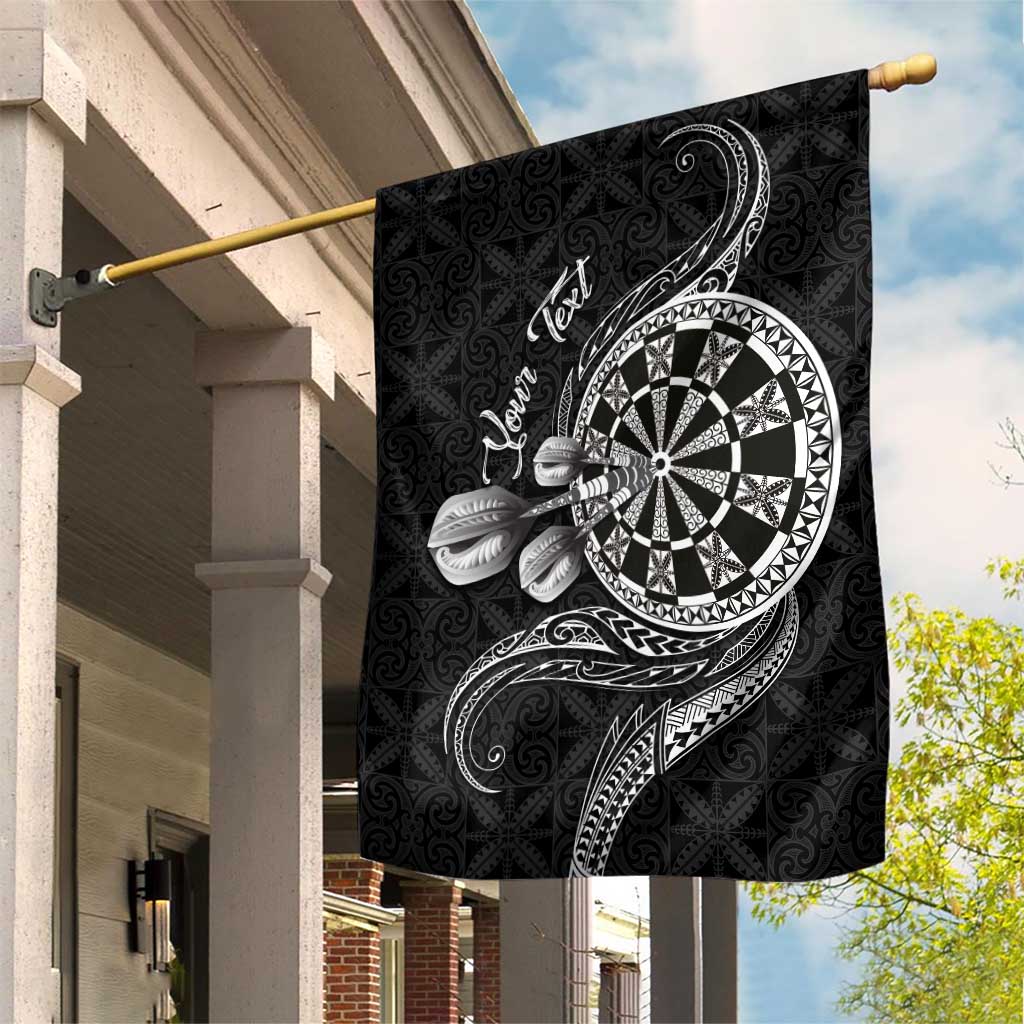 Personalised Niue Darts Masters Garden Flag Tribal Hiapo Dartboard - Polynesian Pride