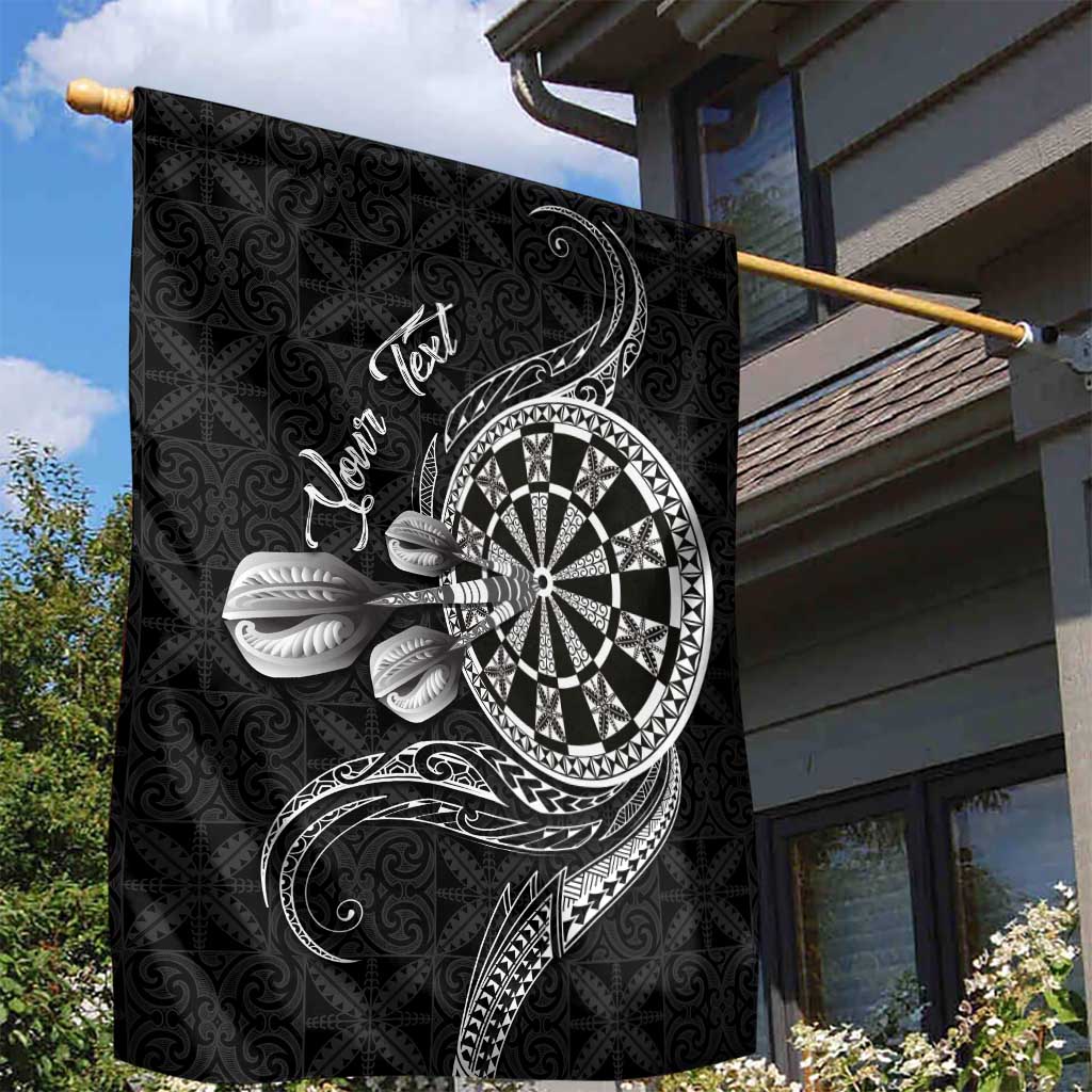 Personalised Niue Darts Masters Garden Flag Tribal Hiapo Dartboard - Polynesian Pride