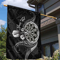 Personalised Niue Darts Masters Garden Flag Tribal Hiapo Dartboard - Polynesian Pride