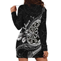 Personalised Niue Darts Masters Hoodie Dress Tribal Hiapo Dartboard - Polynesian Pride