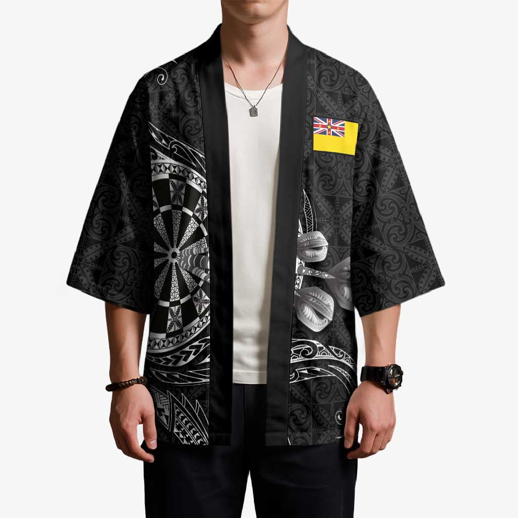 Personalised Niue Darts Masters Kimono Tribal Hiapo Dartboard - Polynesian Pride