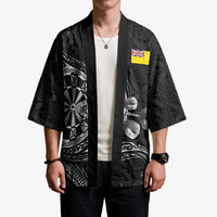 Personalised Niue Darts Masters Kimono Tribal Hiapo Dartboard - Polynesian Pride