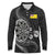 Personalised Niue Darts Masters Long Sleeve Polo Shirt Tribal Hiapo Dartboard - Polynesian Pride