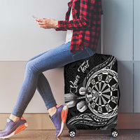 Personalised Niue Darts Masters Luggage Cover Tribal Hiapo Dartboard - Polynesian Pride