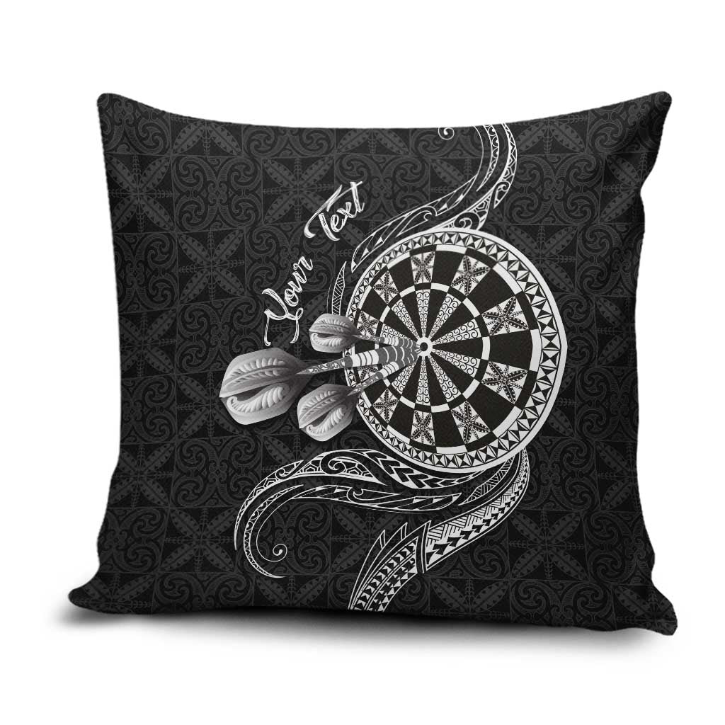 Personalised Niue Darts Masters Pillow Cover Tribal Hiapo Dartboard - Polynesian Pride
